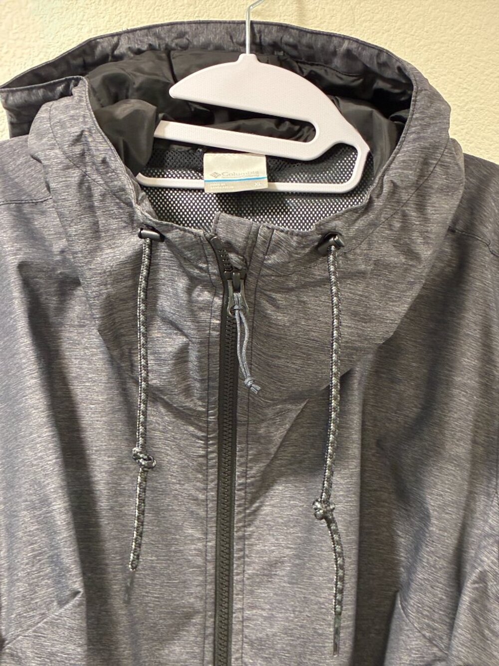 COLUMBIA Lillian Ridge Black Waterproof Long Sleeve Hooded Rain Jacket Women XL - Picture 9 of 15